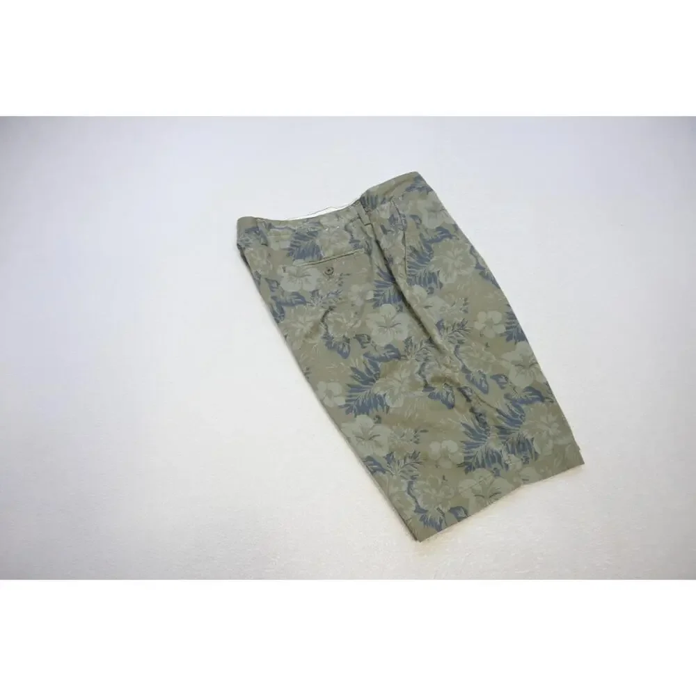 J Crew‎ Rivington Khaki Chino Shorts Green Floral 11